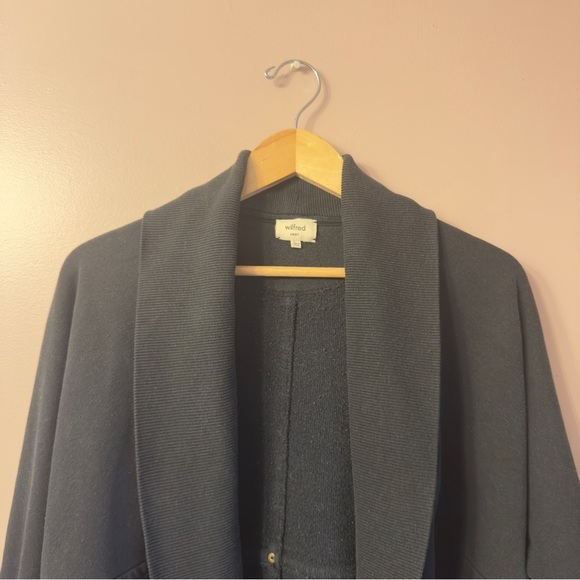 Aritzia Wilfred Open front Cardigan Black Women Size S - Picture 2 of 8